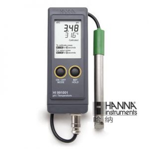 哈纳HANNA HI991001微电脑酸度pH-温度°C测定仪(电镀槽、废水、游泳池、污水处理行业)
